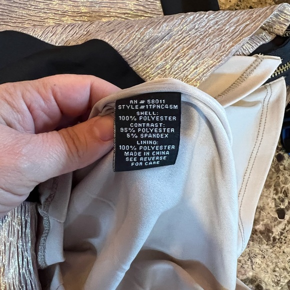 JAX Sheath Gold/Black Bodycon Dress SZ 6 Medium Short Sleeve Full Front Zipper - Picture 14 of 16